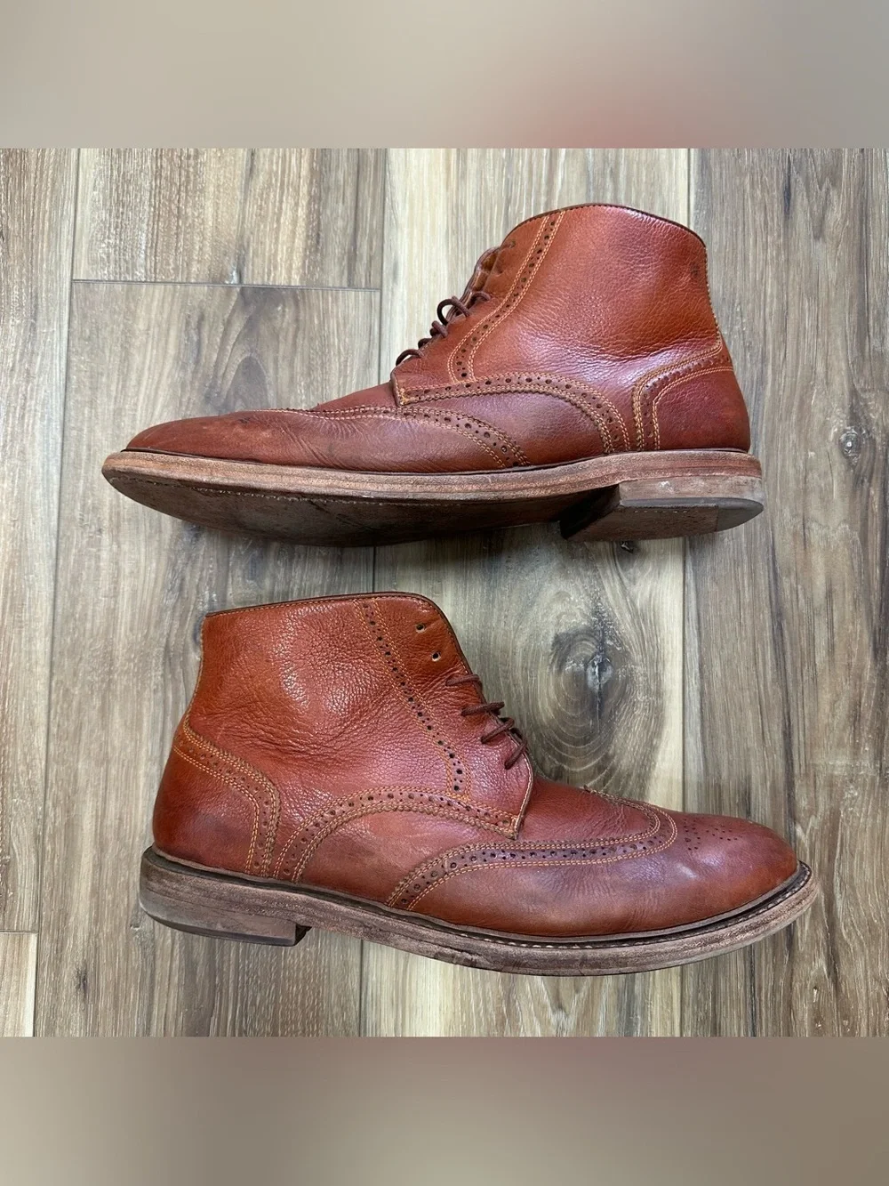 Florsheim Leather Brogue Wingtip Boots 19008-221 Brown, Men’s 13